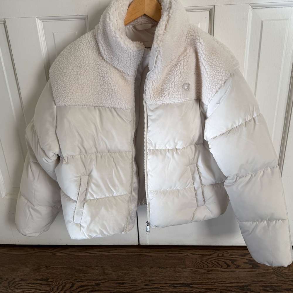 Calvin Klein Jeans White Puffer Jacket